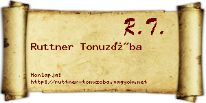 Ruttner Tonuzóba névjegykártya